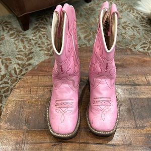 Girls size 13 Old West pink cowgirl boots